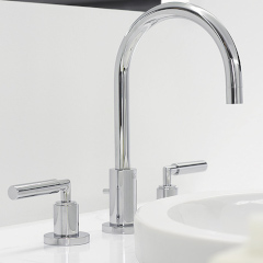 TARA. 3穴型2バルブ洗面混合栓(引棒有り)