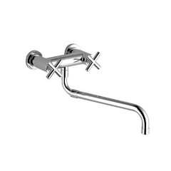 TARA. 壁出2バルブキッチン用混合栓(吐水口伸縮式)