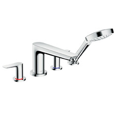 Talis E 4ホールリム付式バス混合水栓(化粧部+埋込部セット)