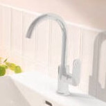 Rebris S ハイスパウト 洗面混合水栓 210(ポップアップ引棒有)