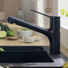 Zesis M33 シングルレバーキッチン混合水栓 引出式 150 2ジェット(シャワー切替)