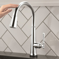 Emmeline Touch タッチ水栓 シングルレバーキッチン混合水栓(ホース引出しタイプ)