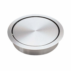 ステンレス鋼製 ダンパー付き丸形屑入投入口(蓋付)