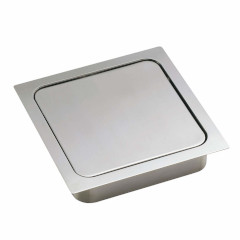 ステンレス鋼製 ダンパー付き角形屑入投入口(蓋付)