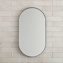 マットブラックフレームミラー400×720mm