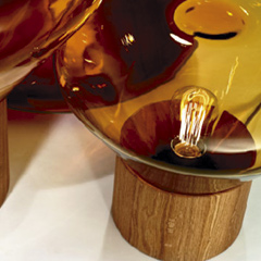 Muffins S テーブルライト (スモークブラウン/アメリカンウォルナット)