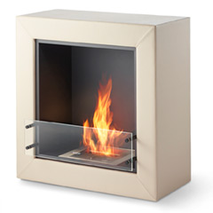 CUBE BK LEATHER IVORY