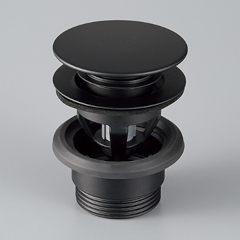 プッシュ式　排水ヘッドパーツ(マットブラック)