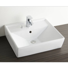 【キャンペーン】SQUARE LINE Medi 洗面ボウルセット カウンター用 (Sトラップ+壁給水) ピュアホワイト