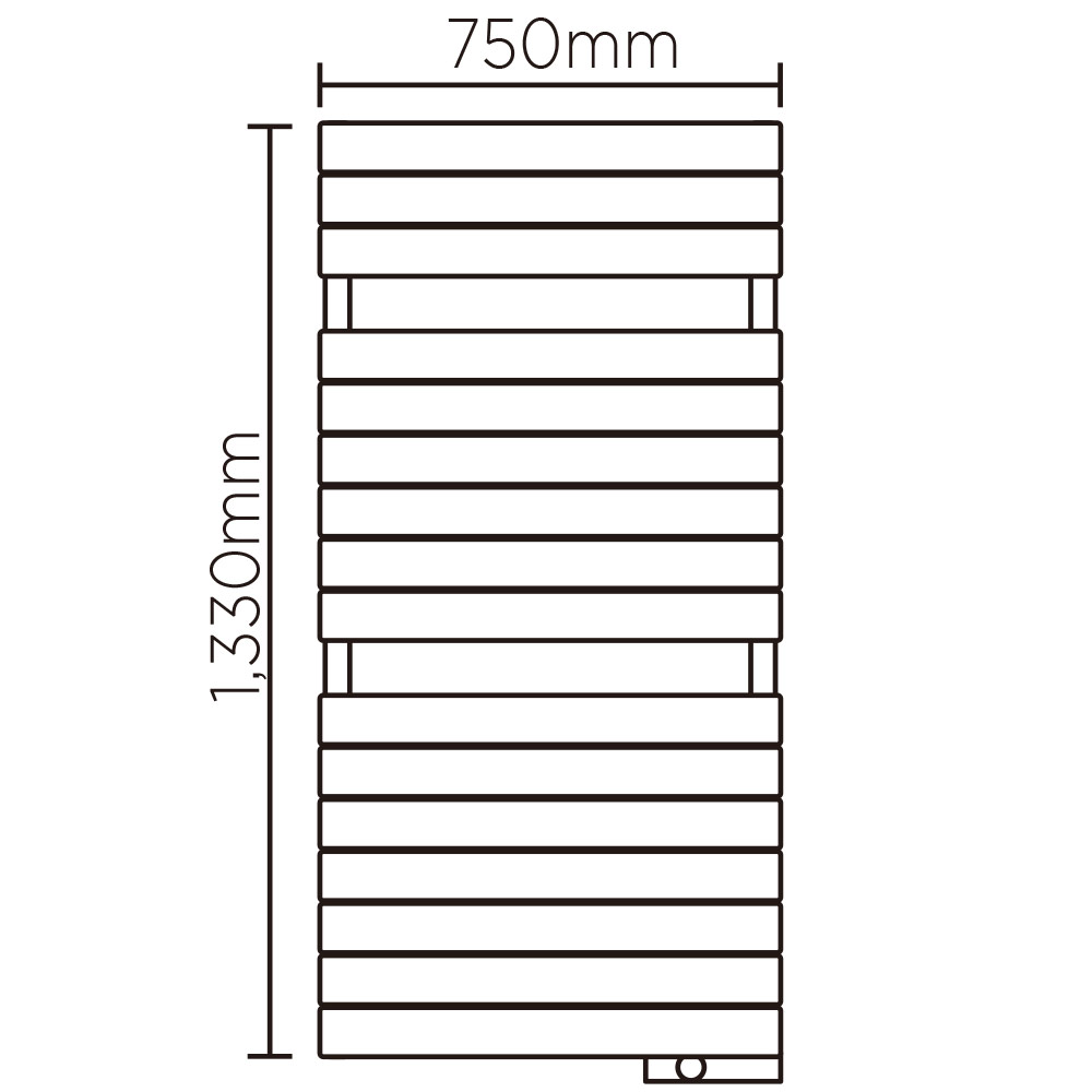 EX(高さ:1330mm 幅:750mm スイッチボックス右 P001 )ホワイト