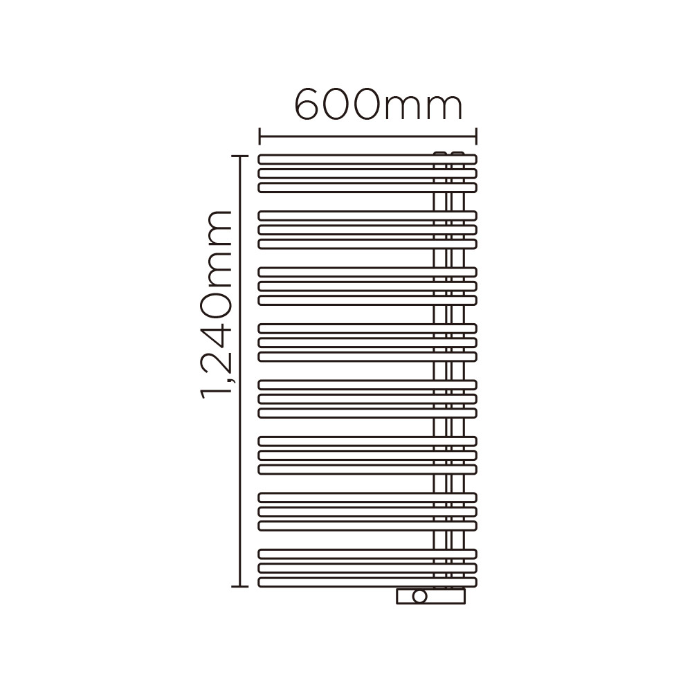 YAE(高さ:1240mm 幅:600mm 左開き P045 )ブラックマット