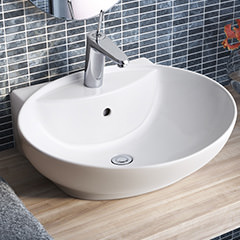 オーバル型ベッセル洗面器