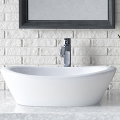 オーバル型ベッセル洗面器650mm (ホワイト)