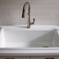 RIVERBY オーバーカウンター型キッチンシンク838mm(1穴タイプ・ホワイト)