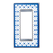 スイッチ/コンセントプレート ブルーアイリス/ブライト クローム