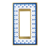 スイッチ/コンセントプレート ブルーアイリス/ブライト ゴールド