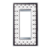 スイッチ/コンセントプレート ブラックアイリス/ブライト クローム