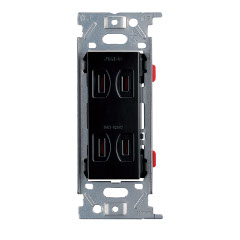 埋込ダブルコンセント　ソフトブラック