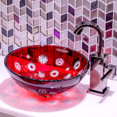 MIMI POEM クリスタルガラス手洗器280mm (Rubin)