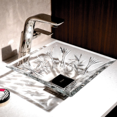 MIMI SQUARE QUEEN クリスタルガラス手洗器280mm ヴィエラスクエア