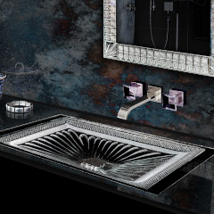 Rhapsody800 GAIA クリスタルガラス洗面器800mm(埋め込み)