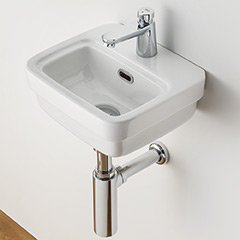 【数量限定品】EVOLUTION 壁付け手洗器310mm+排水目皿+Pトラップ