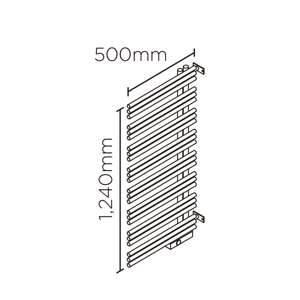 YAE90壁垂直設置(高さ:1240mm 幅:500mm 左開き CANDYRED )キャンディレッド