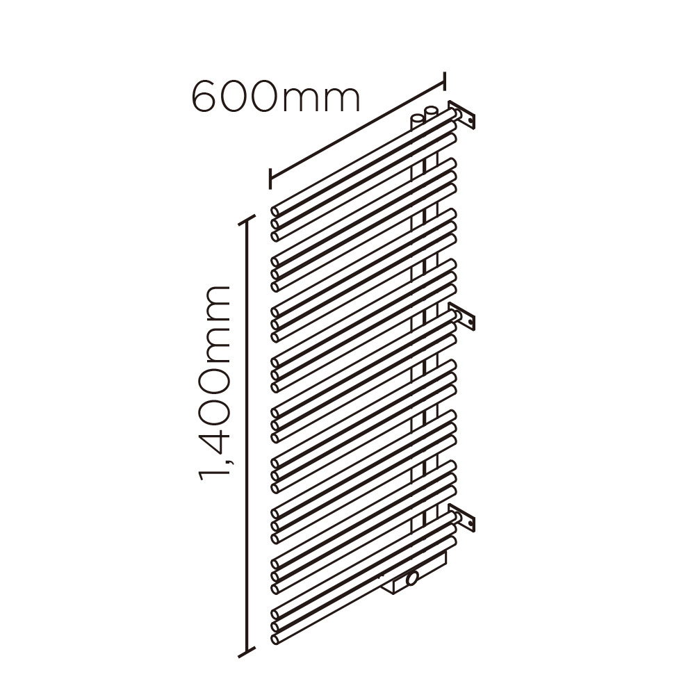 YAE90壁垂直設置(高さ:1400mm 幅:600mm 左開き P044 )グレー8