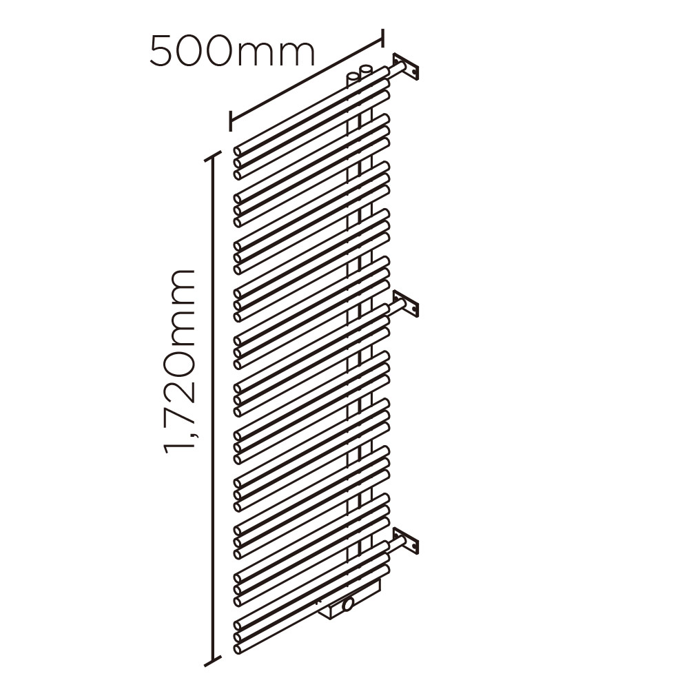 YAE90壁垂直設置(高さ:1720mm 幅:500mm 左開き P107 )ダークグリーン