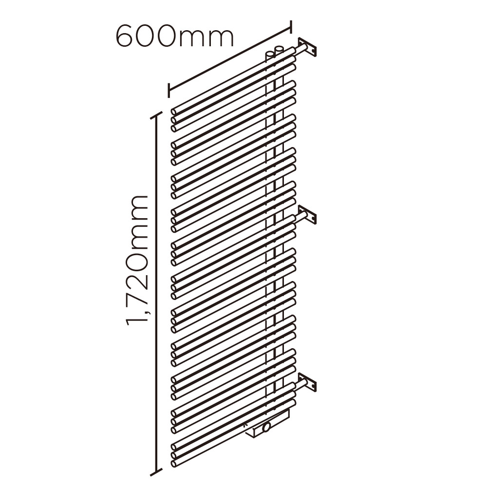 YAE90壁垂直設置(高さ:1720mm 幅:600mm 左開き P107 )ダークグリーン